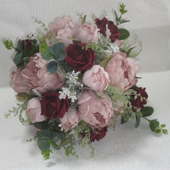 burgundy and dusky pink wedding bouquet, burgundy and dusky pink wedding flowers